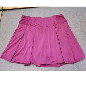 Nanette Lepore Skort Womens Large Pink Pleated Tennis Golf Skirt Built-in Shorts